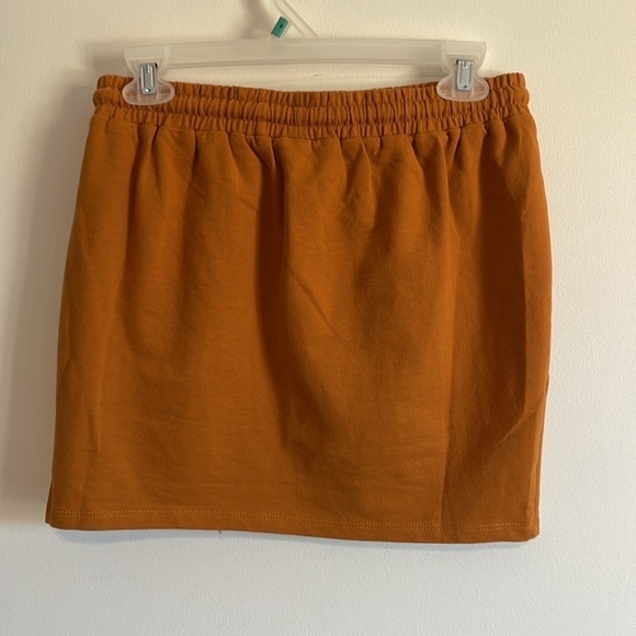 NWT Minimalist Terry Skirt Boutique Mini XS Venus French Camel Yellow Casual - Picture 6 of 12